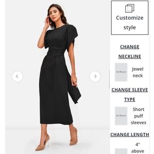 Eshakti Black Crepe Dress New Size 4